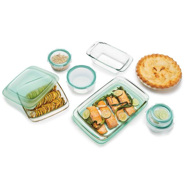 14 Piece Glass Bake, Serve & Store Set