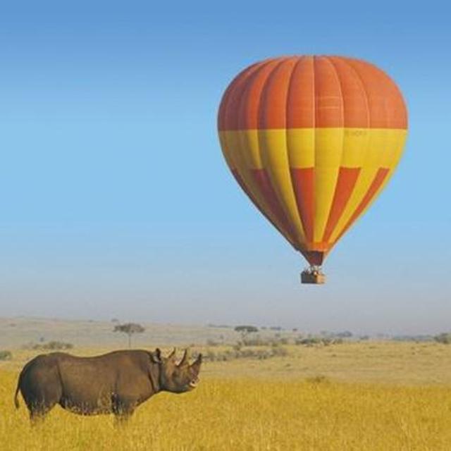 Hot air balloon over Kenya