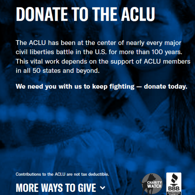 Donate to the ACLU