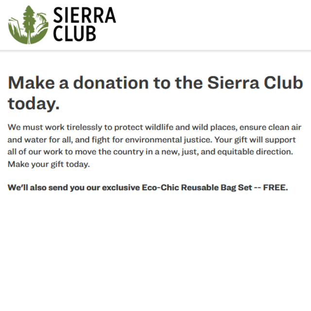 Donate to the Sierra Club