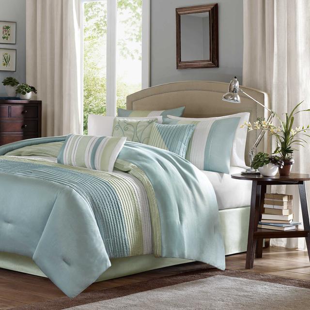 Madison Park Carter 7-Piece Comforter Set in Green