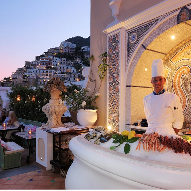 Champagne & Oyster Tasting at La Sirenuse Hotel Rooftop on the Amalfi Coast