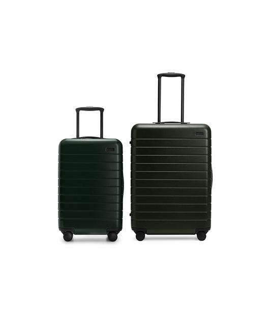 Set of Two AWAY Luggage in Green(The Bigger Carry On + The Check In)