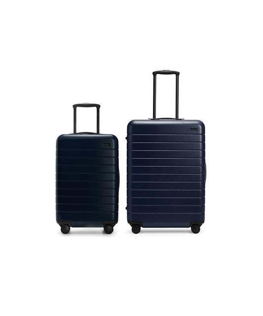 Set of Two AWAY Luggage in Blue (The Bigger Carry On + The Check In)