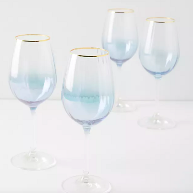 Waterfall Wine Glasses, Set of 4