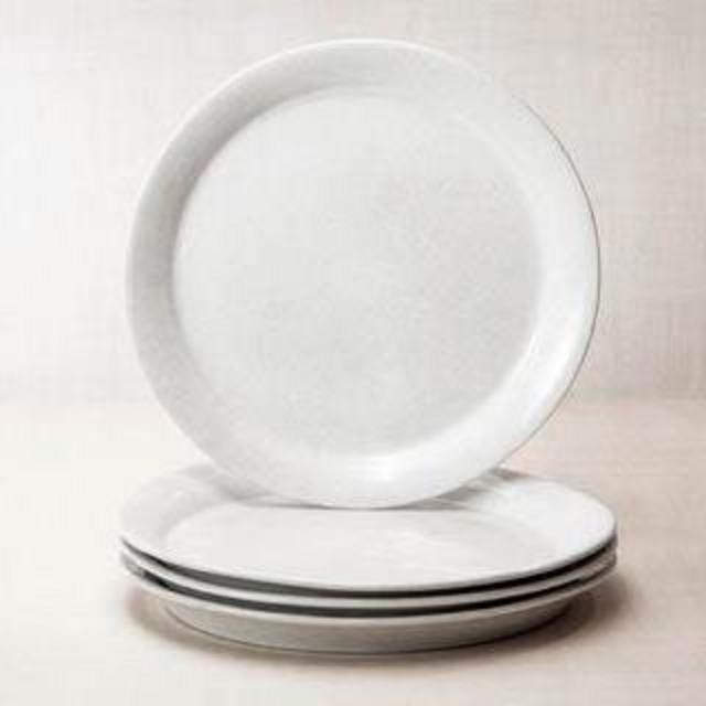 Classic Dinner Plate, White on White