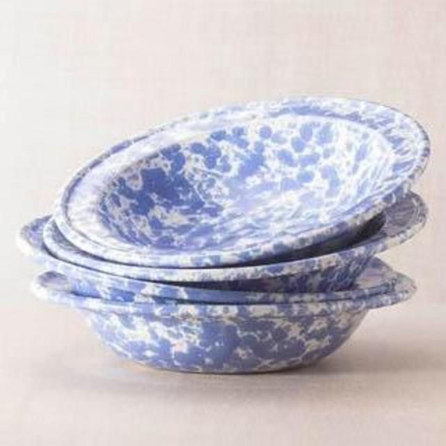 Rimmed Soup/Pasta Bowl, Morning Glory Blue