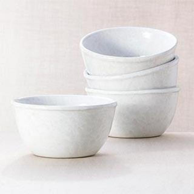 Medium Basic Bowl, White on White
