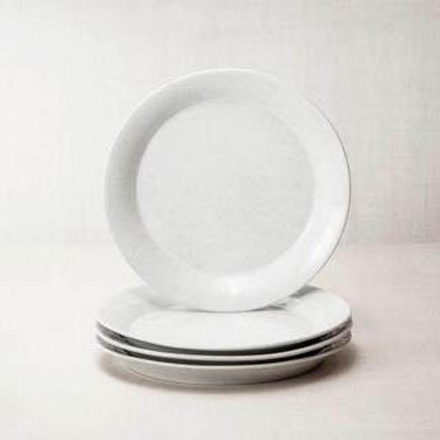 Classic Lunch Plate, White on White