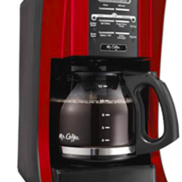Mr. Coffee 12-cup Programmable Coffee Maker, Red