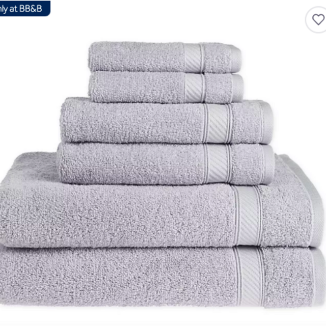 Nestwell™Hygro Cotton Solid 6-Piece Towel Set in Chrome Grey