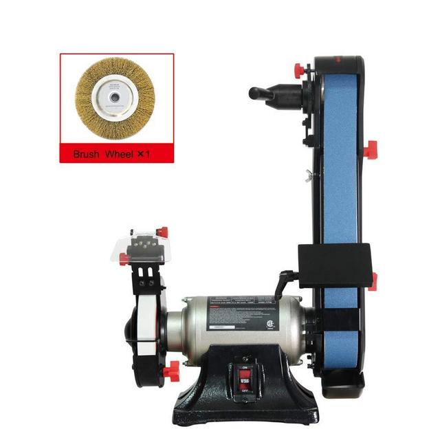 Bucktool Combo 2" x 42" Belt Sander 6" Bench Grinder, Knife Sharpener with Large Work Table BG2600 Upgraded Model