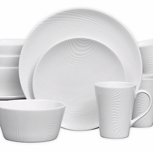 Noritake® White on White Coupe Dune 16-Piece Dinnerware Set