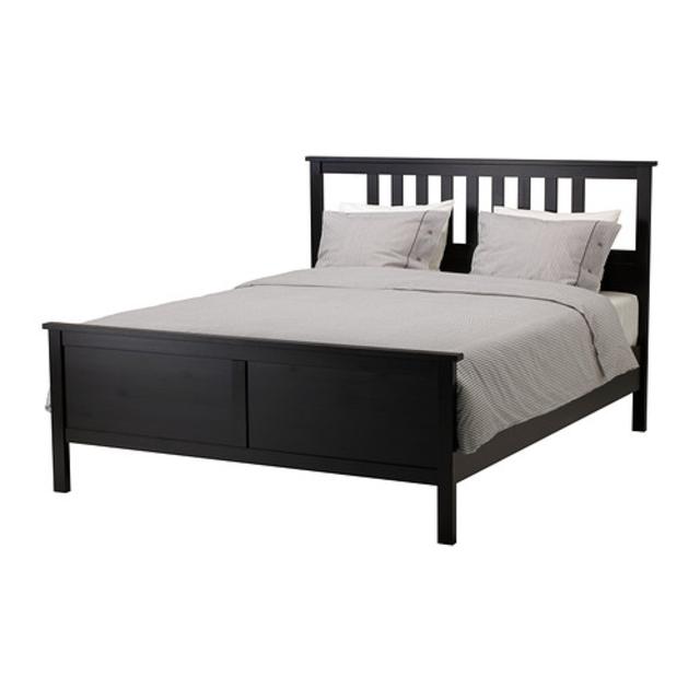 HEMNES     Bed frame, black-brown