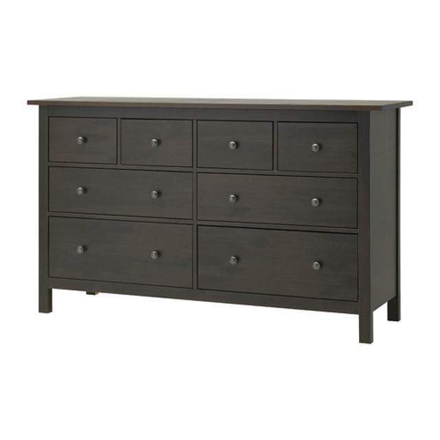 HEMNES     8-drawer dresser, black-brown