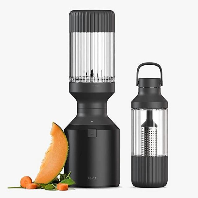 Beast Blender + Hydration System | Blend Smoothies and Shakes, Infuse Water, Kitchen Countertop Design, 1000W (Carbon Black)