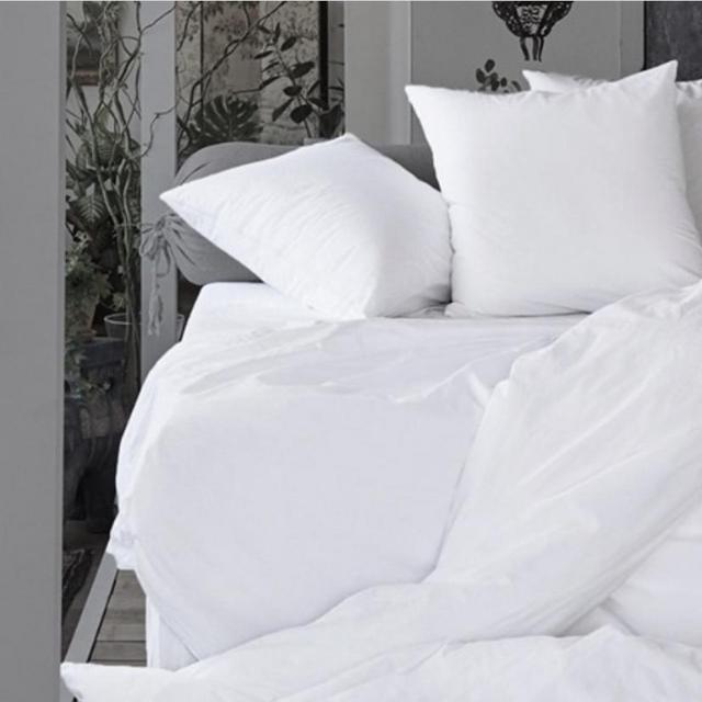 Vintage Linen Duvet Cover - White King