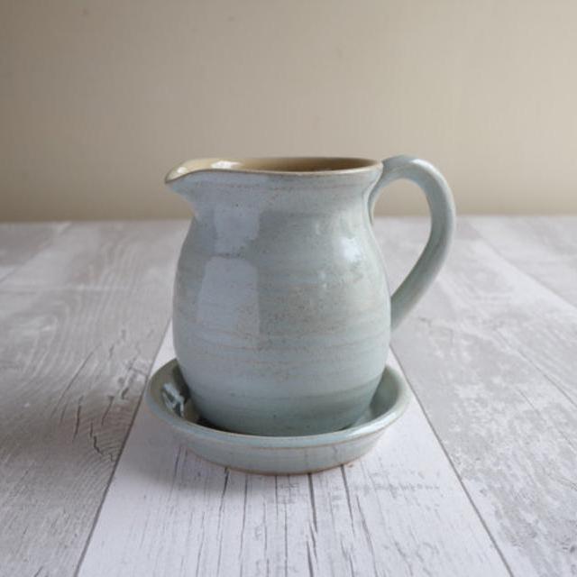 Milk Jug or Gravy Boat with Saucer - Jug and saucer Set - made to order