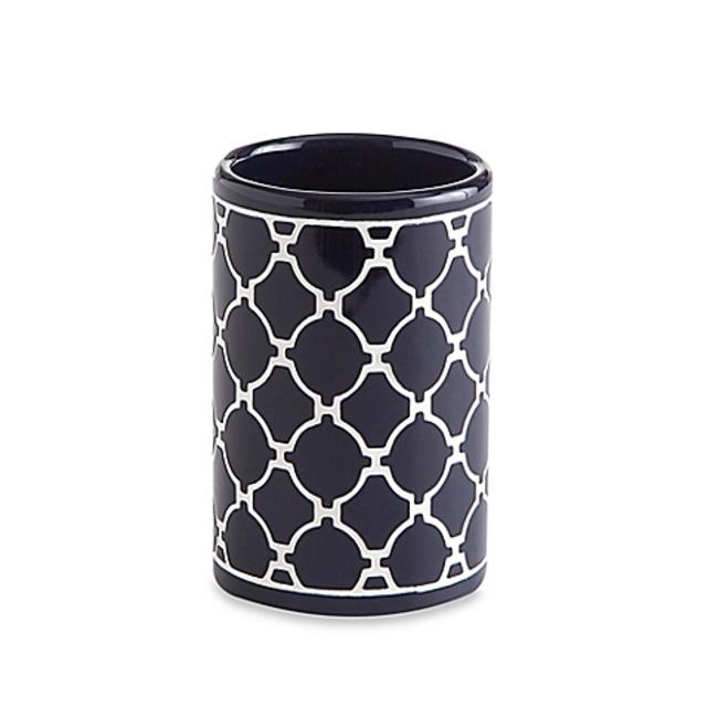Jill Rosenwald Hampton Links Tumbler in Navy/White