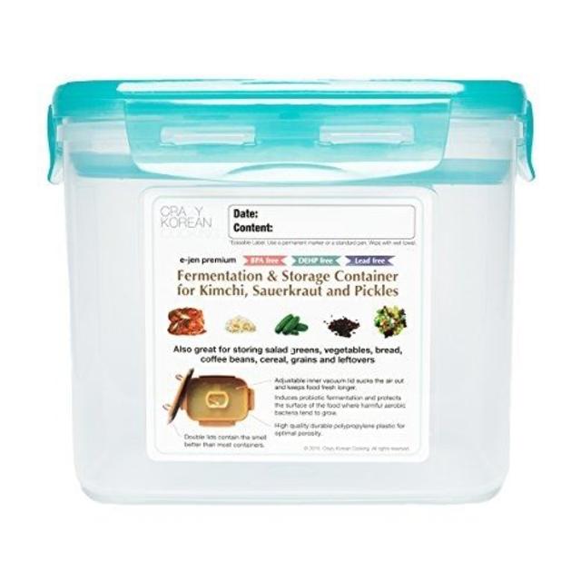 Containers for Kimchi: Crazy Korean Cooking Premium Kimchi, Sauerkraut Fermentation and Storage