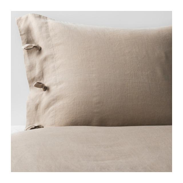 LINBLOMMA Duvet cover and pillowcase(s), natural