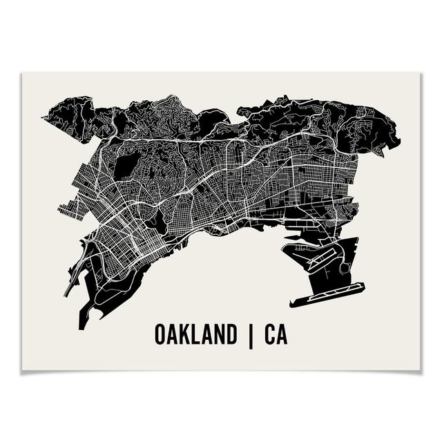 Oakland Map Art Print by Mr City Printing