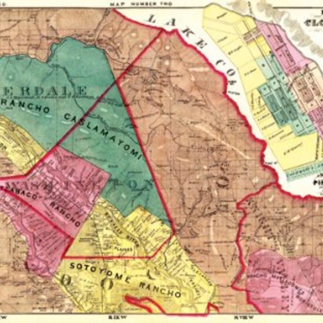 Historic City Maps - PLAT OF CLOVERDALE CALIFORNIA (CA) 1877 - Glossy Satin Paper