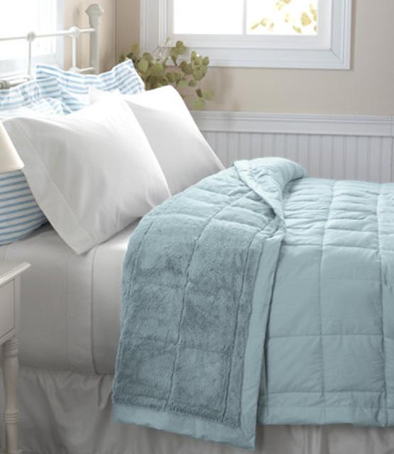 LL Bean Ultraplush Sateen Blanket, PrimaLoft-Filled, King