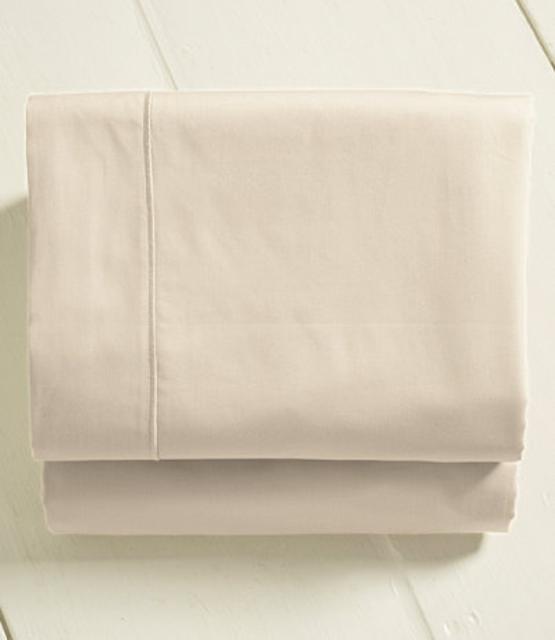 LL Bean, 340-Thread-Count Cotton Sateen Sheet, Fitted, King