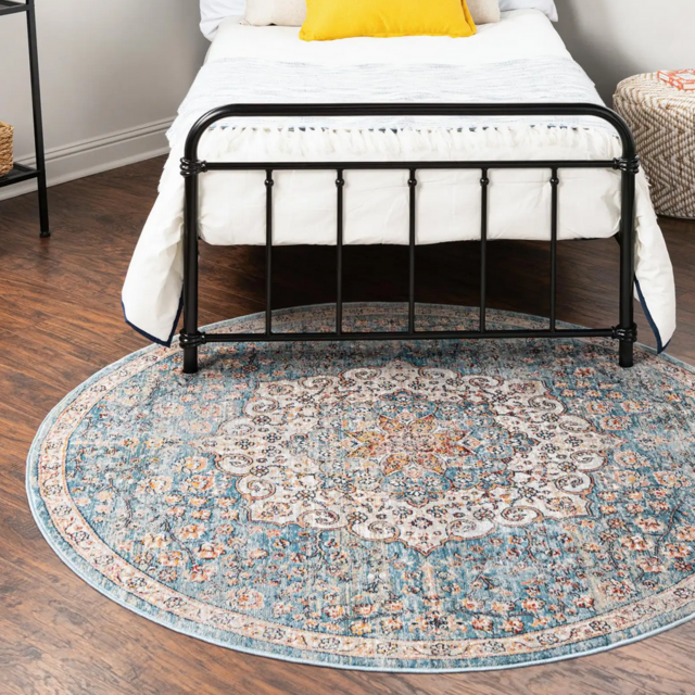 7' x 7' Newport Round Rug - Blue