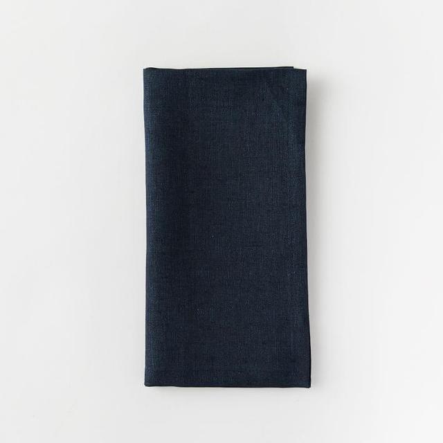 Belgian Linen Napkin Set of 4, Midnight Blue