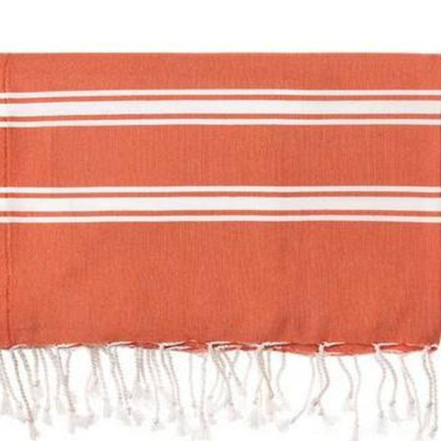 Orange Reverse Multi Cotton Turkish Peshtemal Towel