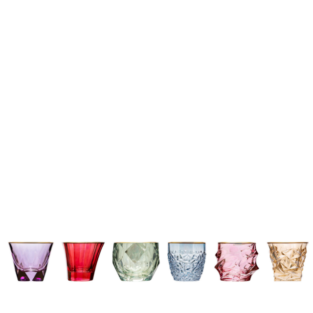 Griffe Montenapoleone by Vetrerie di Empoli Set of Six Assorted Old Fashion Glasses