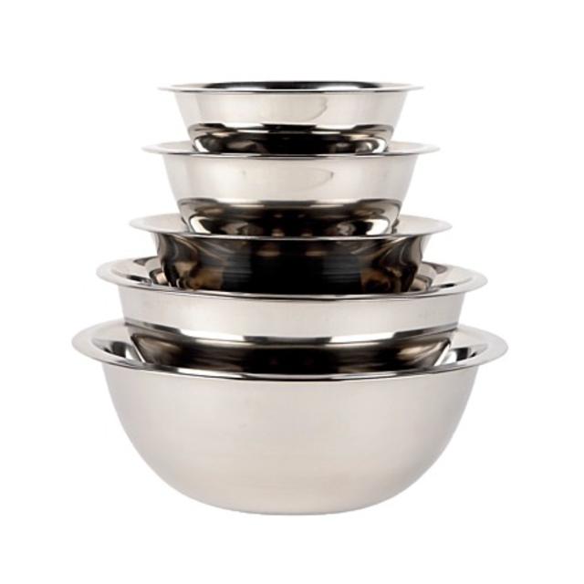 Necessities Brand Stainless Steel Nested Bowls Set 5 Piece