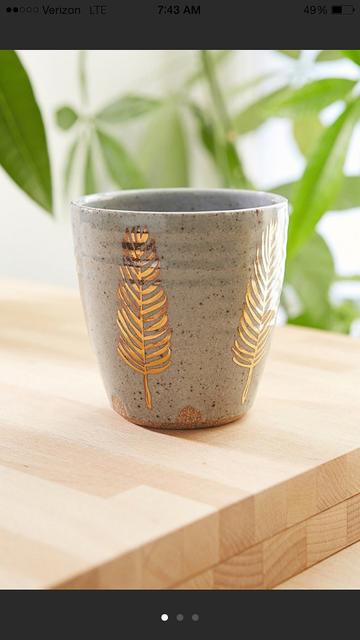 gold feather tumbler