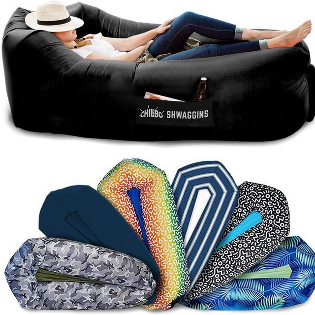 Chillbo Shwaggins Inflatable Couch – Cool Inflatable Chair. Upgrade Your Camping Accessories. Easy Setup is Perfect for Hiking Gear, Beach Chair and Music Festivals.