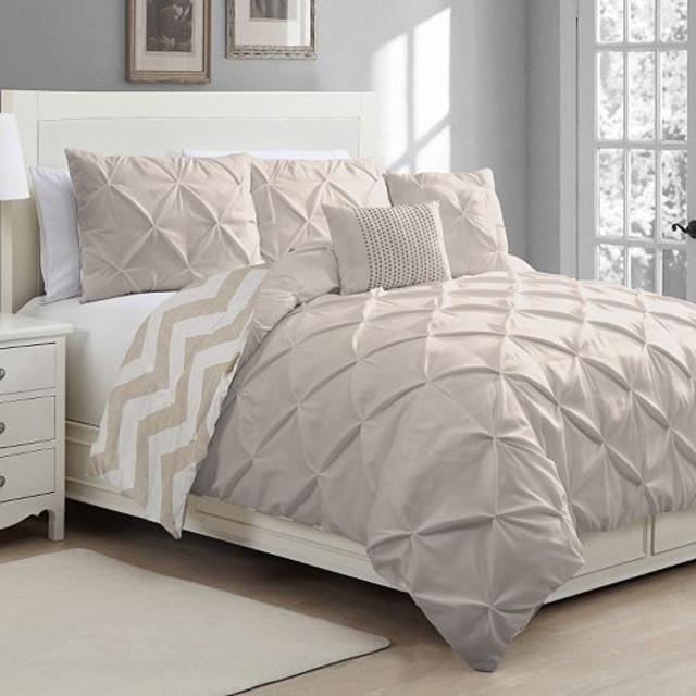 Ella Pinch Pleat 5-pc. Reversible Duvet Cover Set