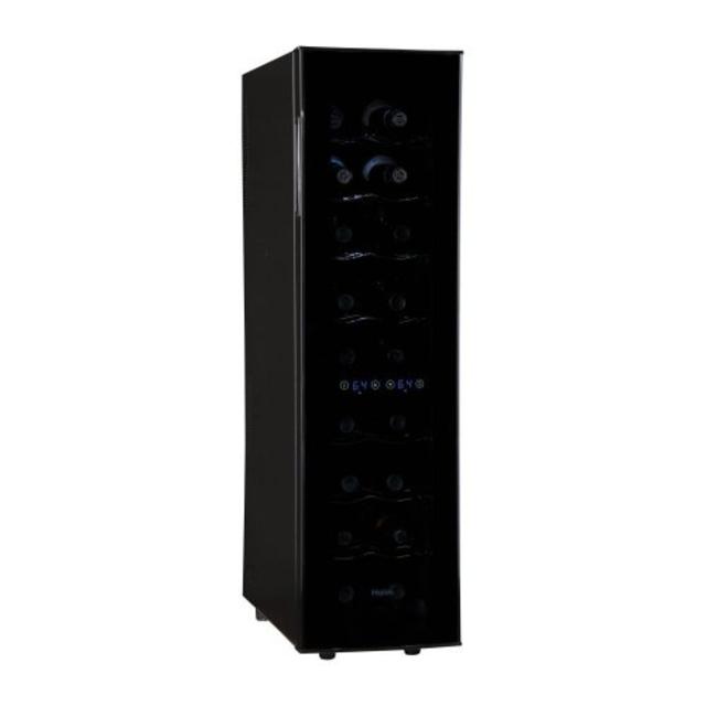 Haier 18-Bottle Dual Zone Curved Door with Smoked Glass Wine Cellar