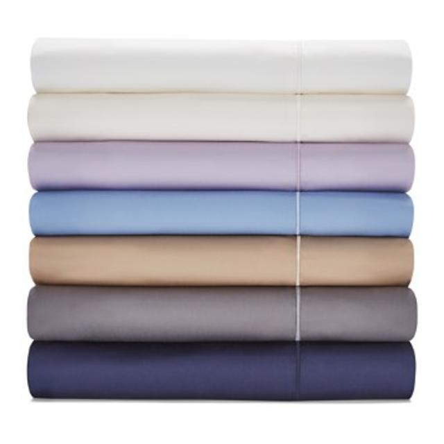 Hudson Park 500TC Sateen Iron Free Queen Flat Sheet