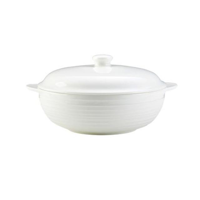 Swirl Bone Covered Serving Dish