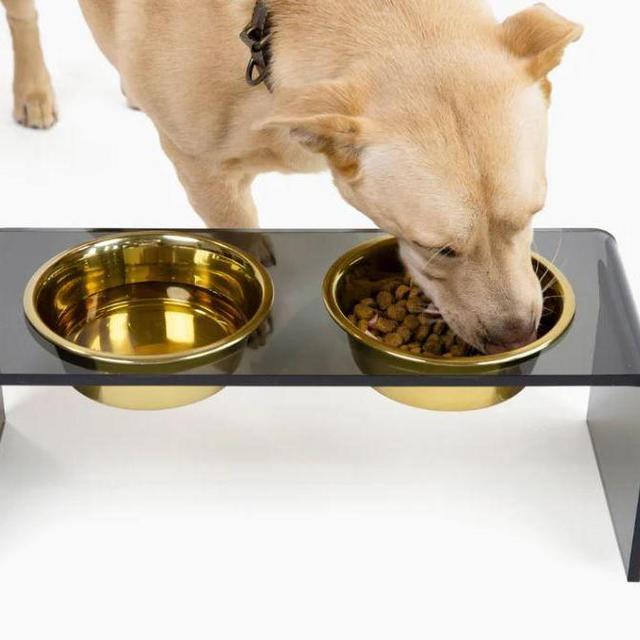 Smoke Grey Double Bowl Feeder | Options