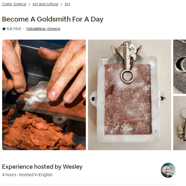 Goldsmith Experience in Crete. Greece