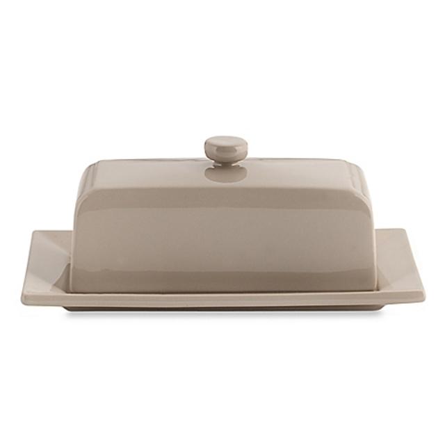 Real Simple® Covered Butter Dish in Taupe