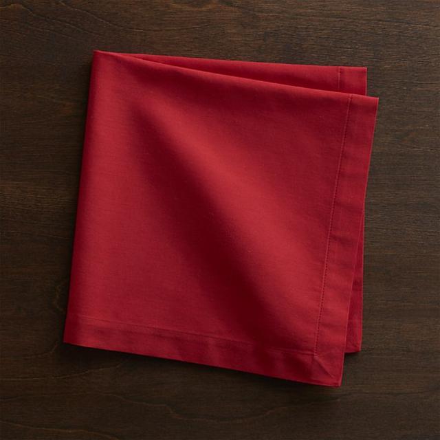 Fete Cherry Red Cloth Napkins Set of Eight