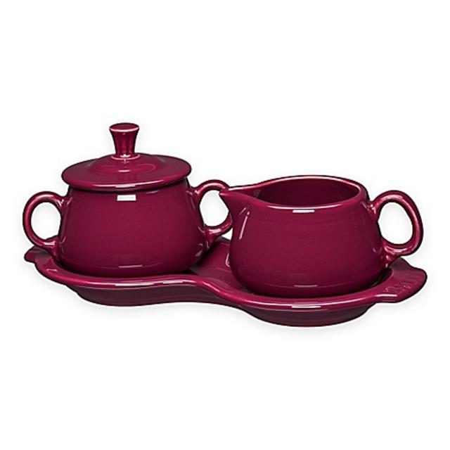 Fiesta® Sugar and Creamer with Tray in Claret