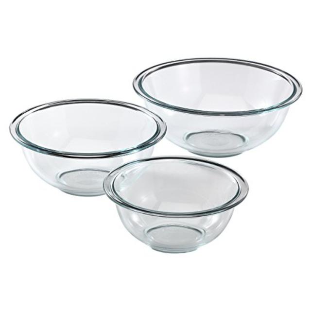 Pyrex Prepware 3-Piece Glass Mixing Bowl Set