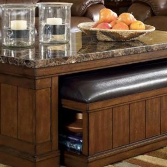 Signature Design by Ashley T838-1 Merihill Collection Coffee Table, Medium Brown