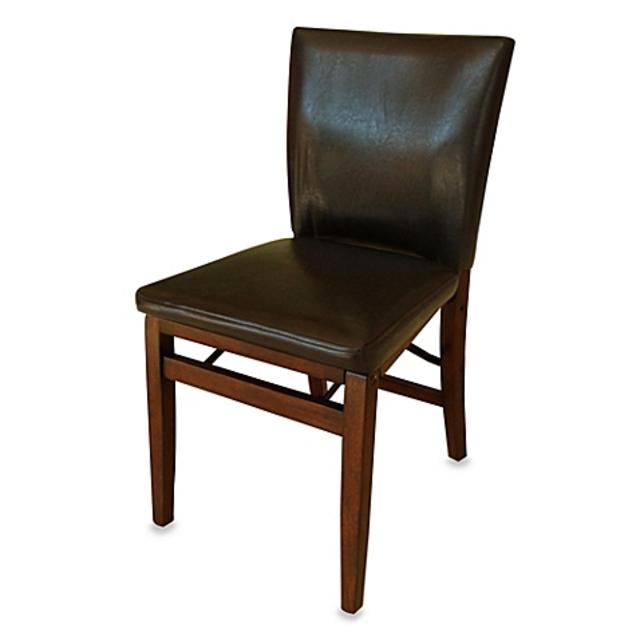 Harper Folding Chair in Dark Brown