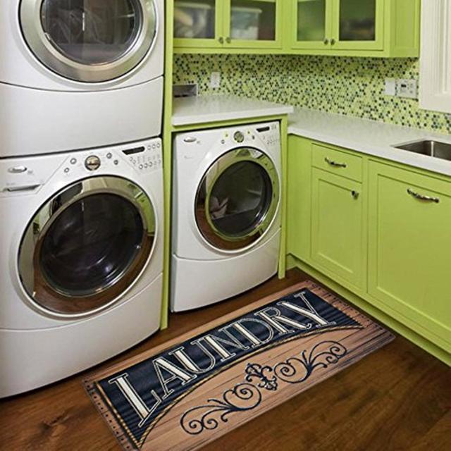 Style Selections Non Skid Floor Mat Laundry Room Mat for Wash Room 20 x 48