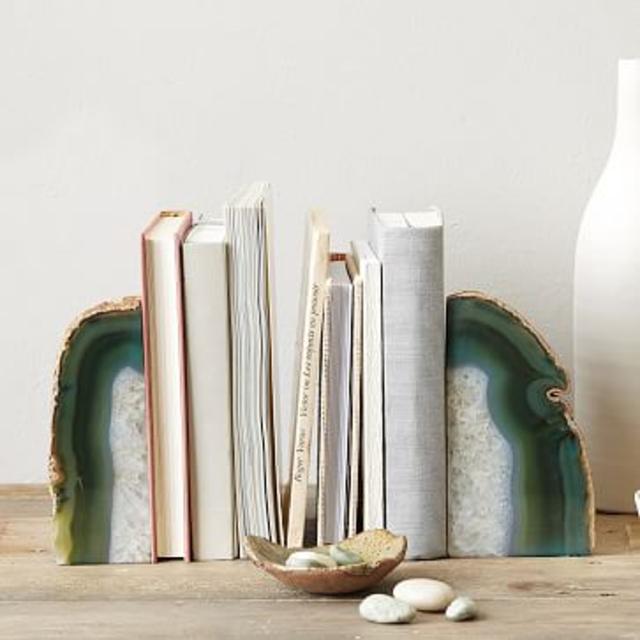 Agate Bookends in Blue